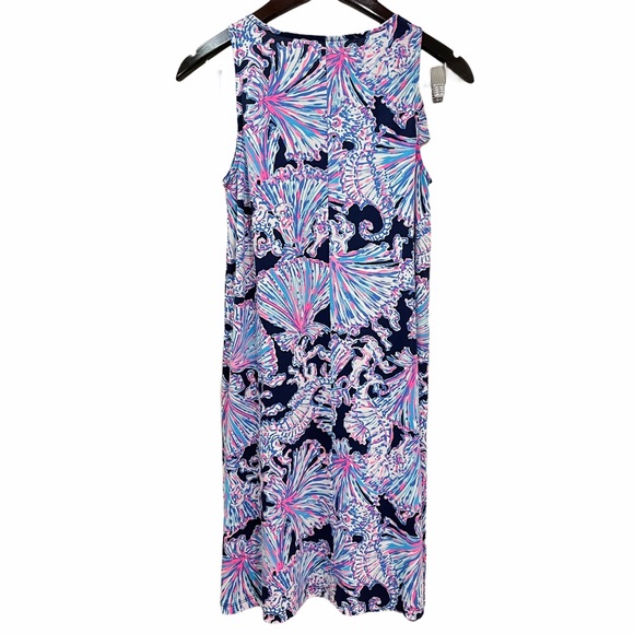 Lilly Pulitzer Dress Luella Deep Sea Navy Blue XS - Picture 2 of 11
